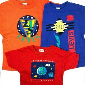 Vintage Levis Kids Baby 3 T-Shirt Bundle 2T, 6, 7